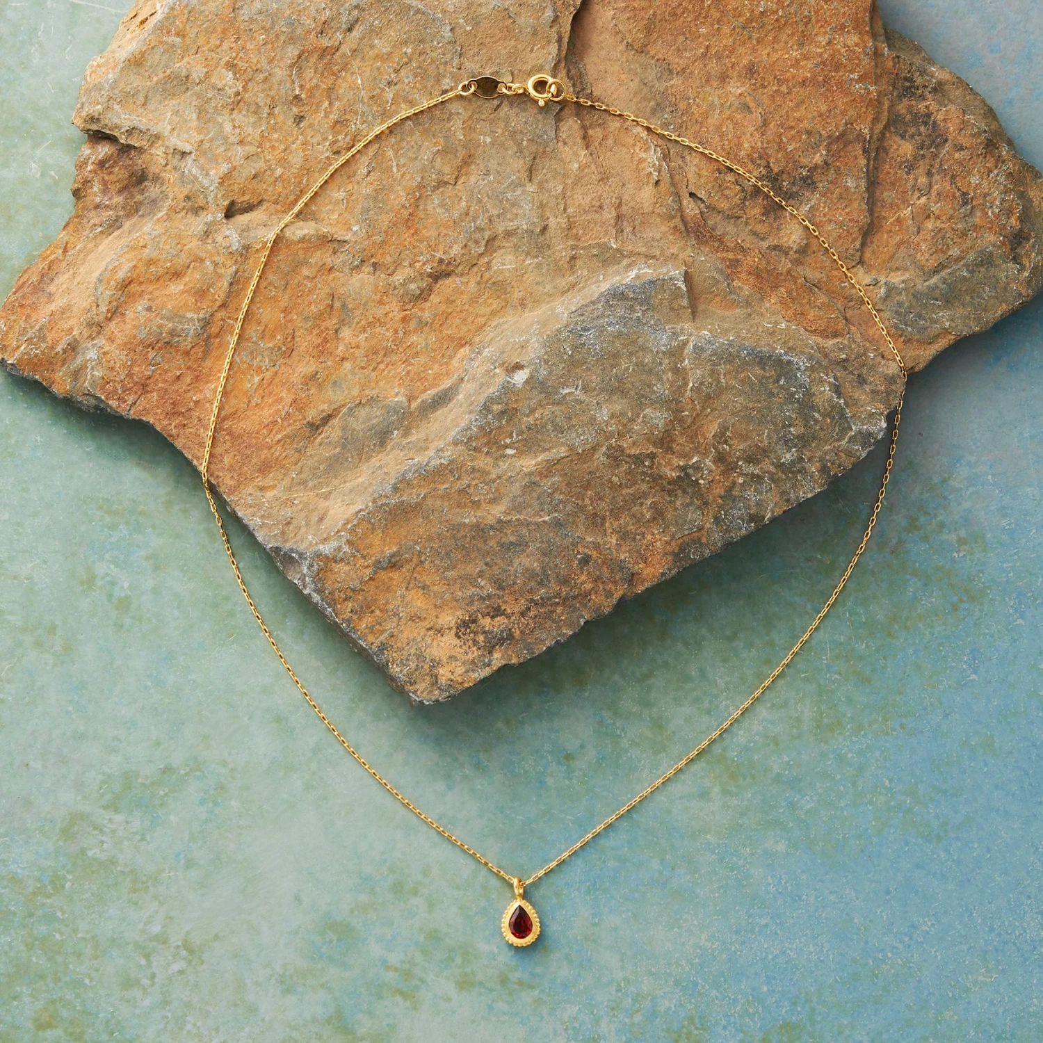 Teardrop Birthstone Necklace 1 Teardrop Birthstone Necklace