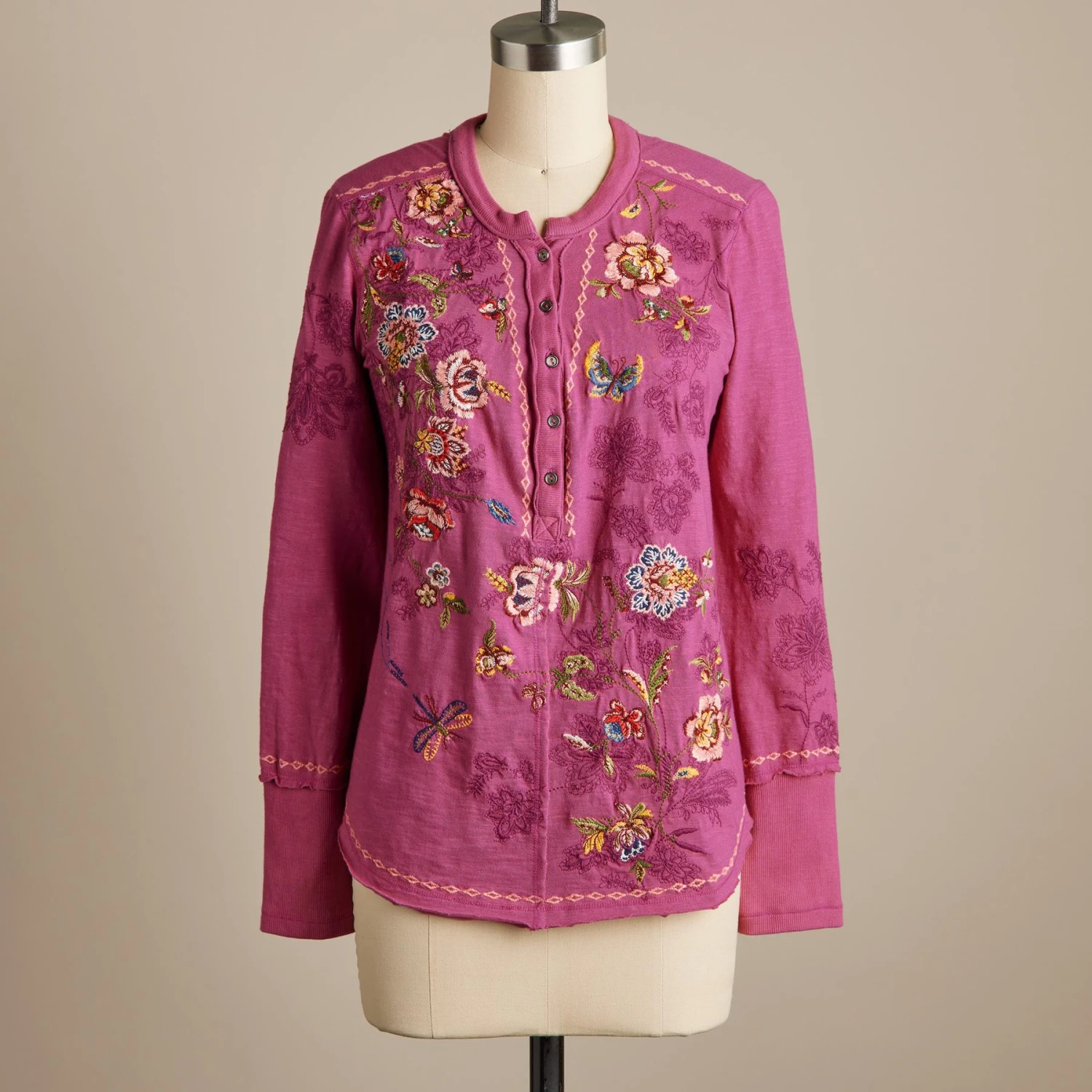 Blushed Blooms Henley 2 Blushed Blooms Henley - Image 2