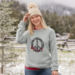 Floral Peace Sweater - Petites