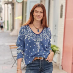 Romy Bandana Sweater