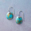 Turquoise Scallop Earrings
