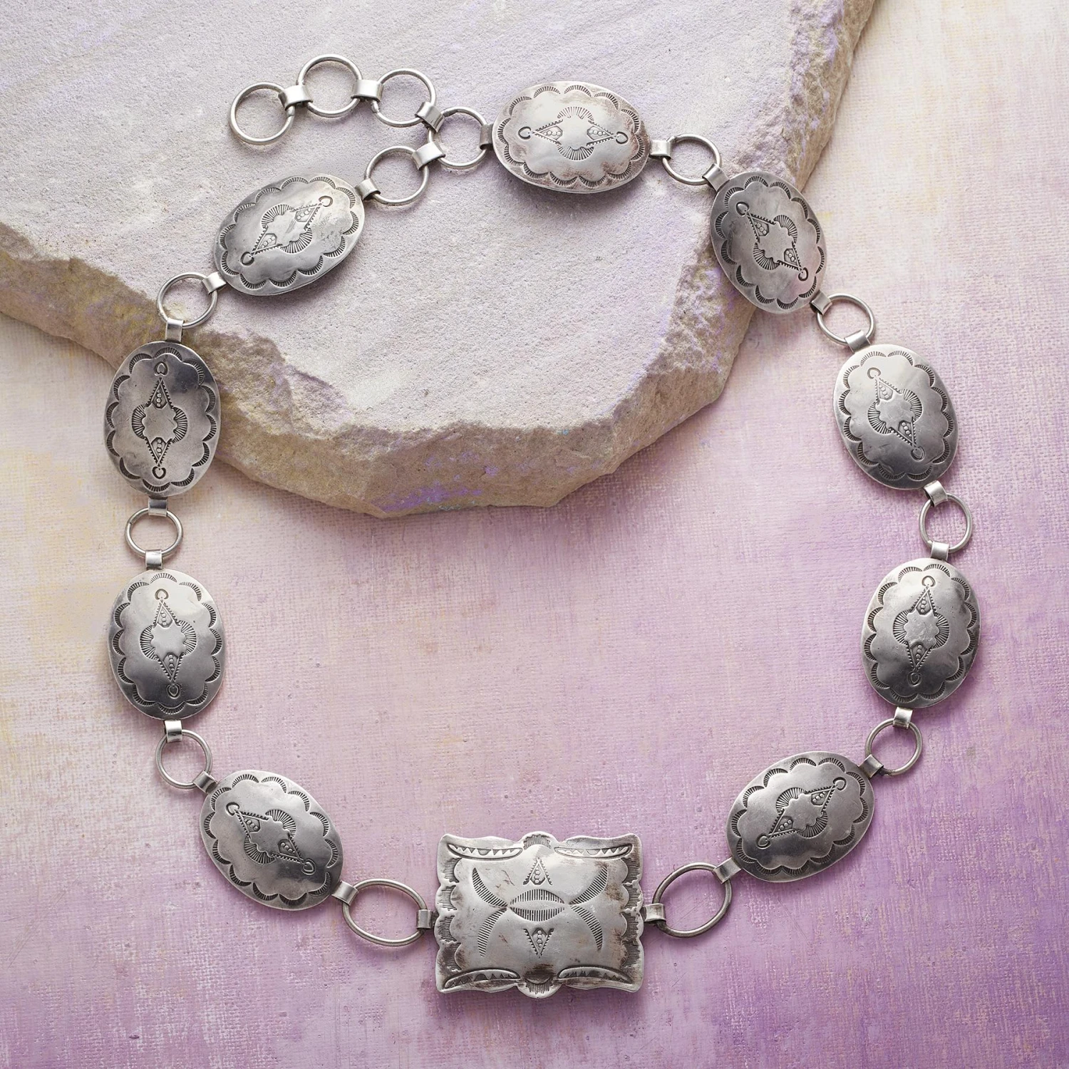 1930s Stamped Concho Hatband 2 1930s Stamped Concho Hatband - Image 2