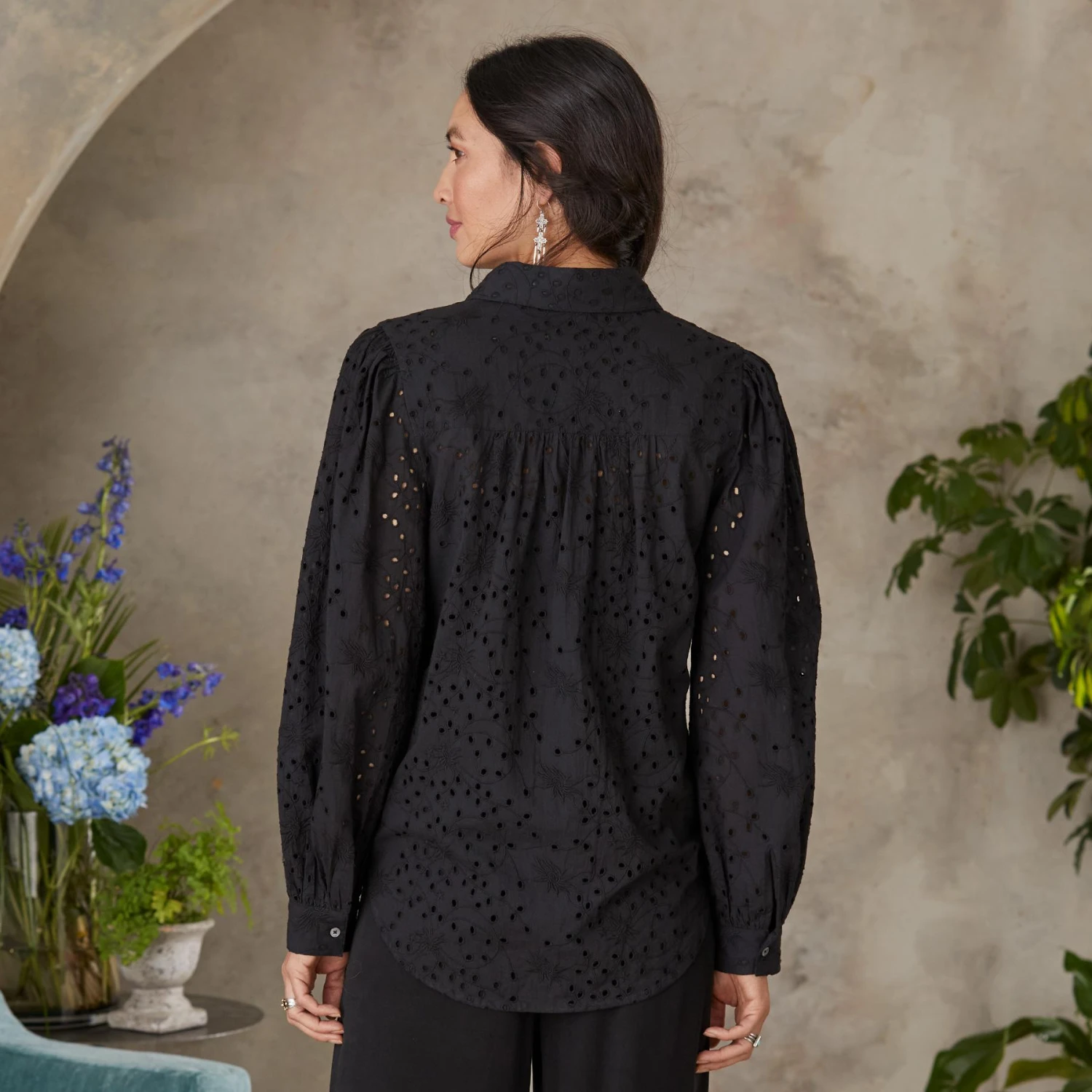 Celestine Eyelet Shirt, Petite 3 Celestine Eyelet Shirt, Petite - Image 3