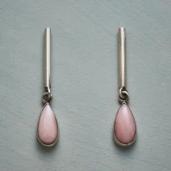 Pink Opal Exclamation Earrings