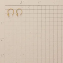 18kt Gold Plate Double Dot Earrings