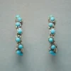 Turquoise Filigree Hoop Earrings