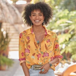 Floral Voyage Shirt, Petite 10 Floral Voyage Shirt, Petite -Alden Belted Shop 5bccd0f2 3fa2 4638 a17d 3c40eb52d894