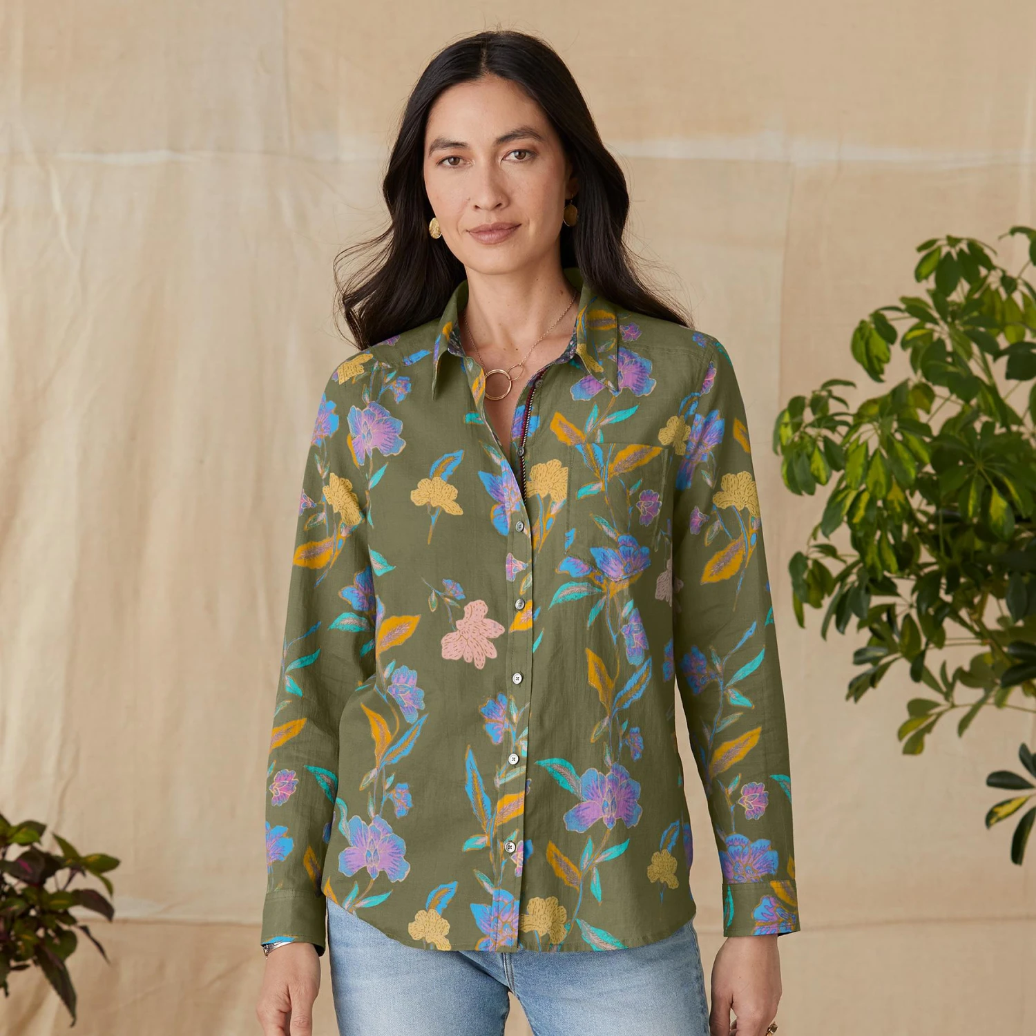 Floral Voyage Shirt, Petite 2 Floral Voyage Shirt, Petite - Image 2