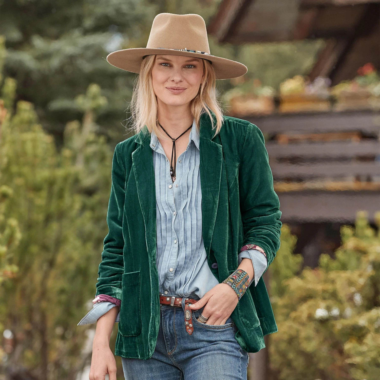 Beau Velvet Blazer - Petites 1 Beau Velvet Blazer - Petites