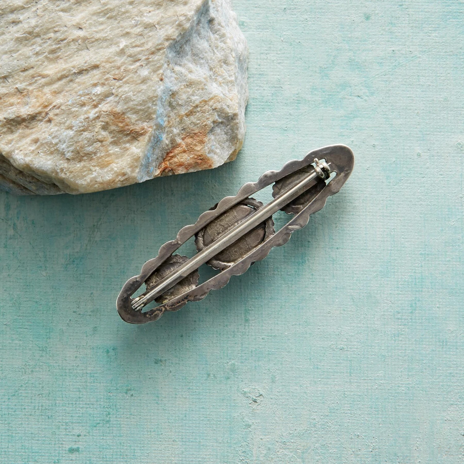 1930s Fox Turquoise Pin 2 1930s Fox Turquoise Pin - Image 2