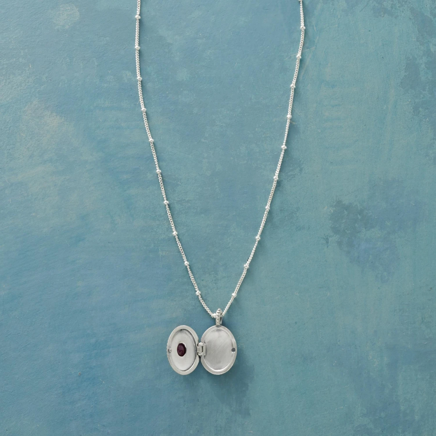 Sterling Silver Birthstone Locket 4 Sterling Silver Birthstone Locket - Image 4