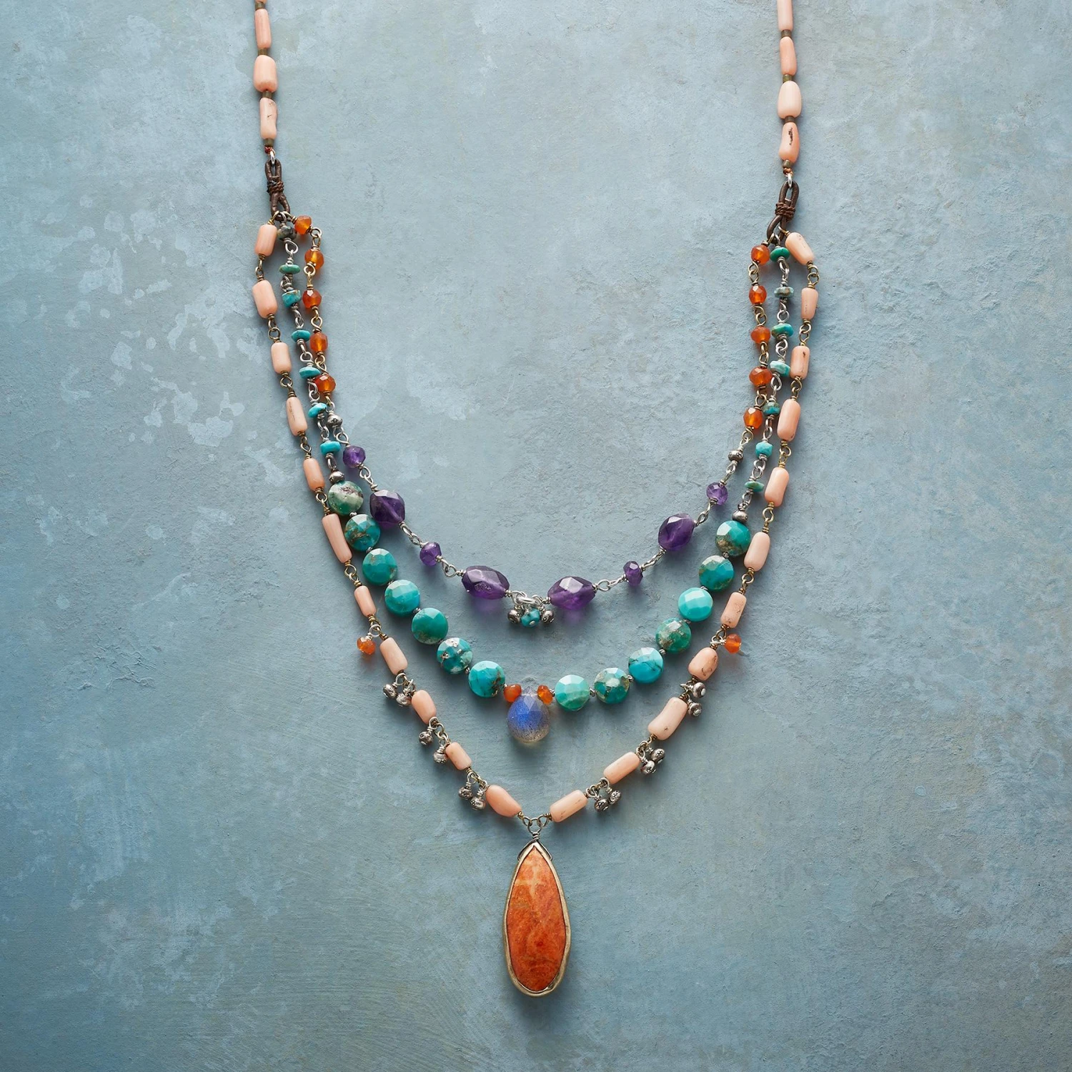 Clarissa Three-tier Necklace 2 Clarissa Three-tier Necklace - Image 2