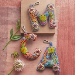 Fleur De Felt Initial Clip