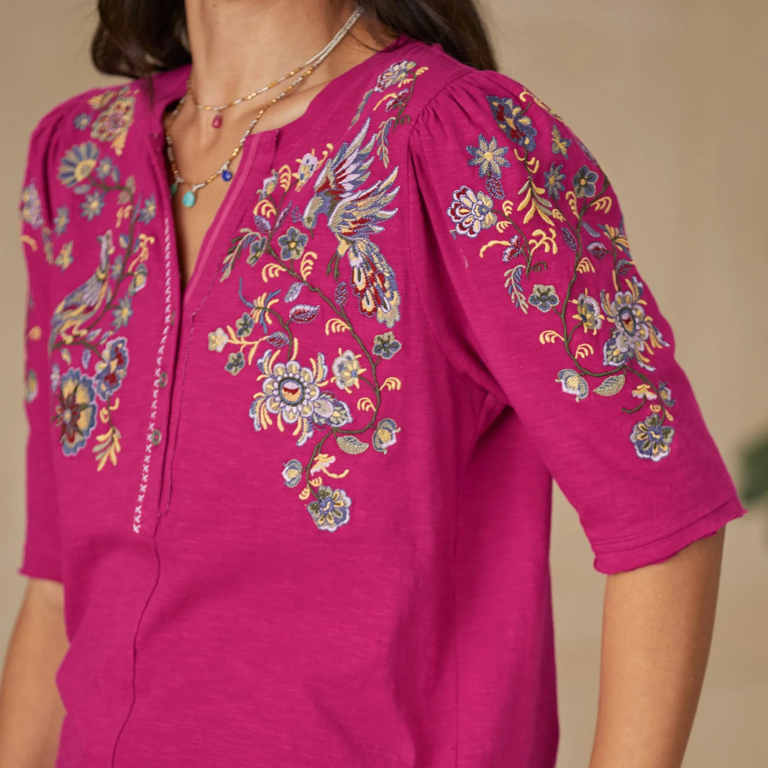 Avril Embroidered Henley 1 Avril Embroidered Henley