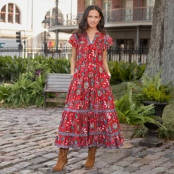 Fleurine Ruffle Dress, Petite -Alden Belted Shop a9becb55 2f6f 46f9 8e3d 25eab300bc9e