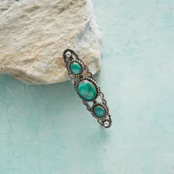 1930s Fox Turquoise Pin