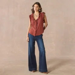 Milla Ruffle Top -Alden Belted Shop b12af903 313b 4c39 b49e b9a171e430f1