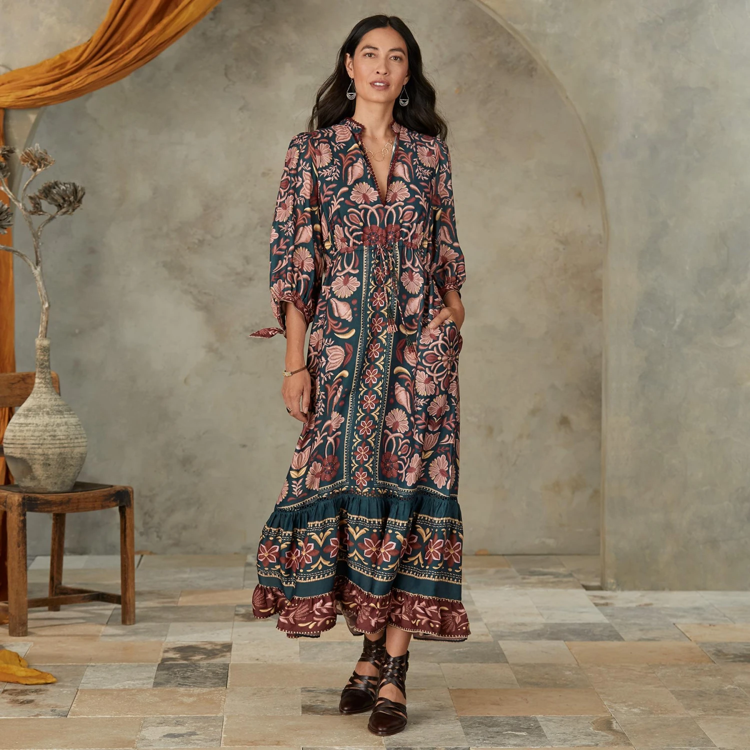 Seashell Tapestry Maxi Dress 1 Seashell Tapestry Maxi Dress