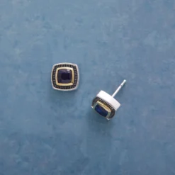 Sapphire On The Square Earrings