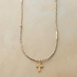 Carved Cross Necklace