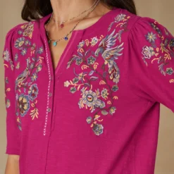 Avril Embroidered Henley 10 Avril Embroidered Henley -Alden Belted Shop d37a44a8 aae3 4aa9 b547 c83720edf9a9