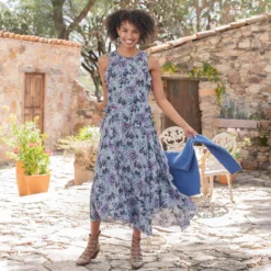 Gathered Lilacs Dress, Petite